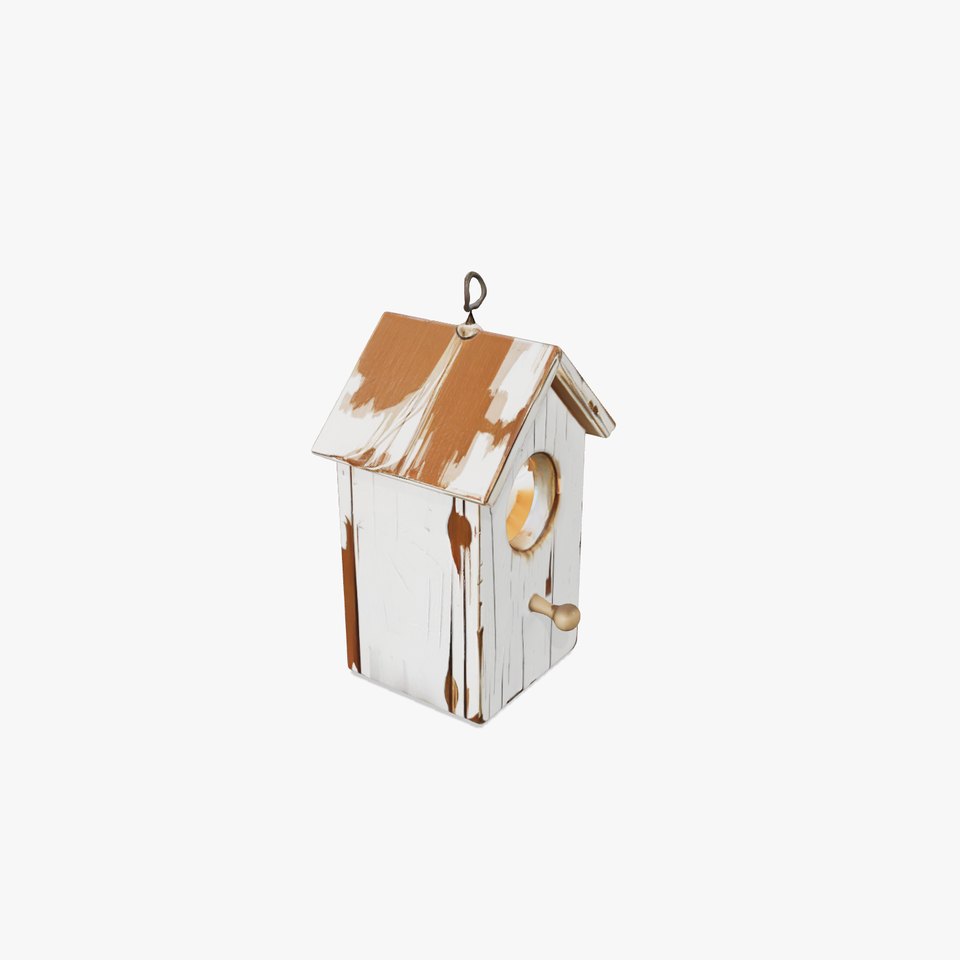 Rustic Wooden Birdhouse Model Pack